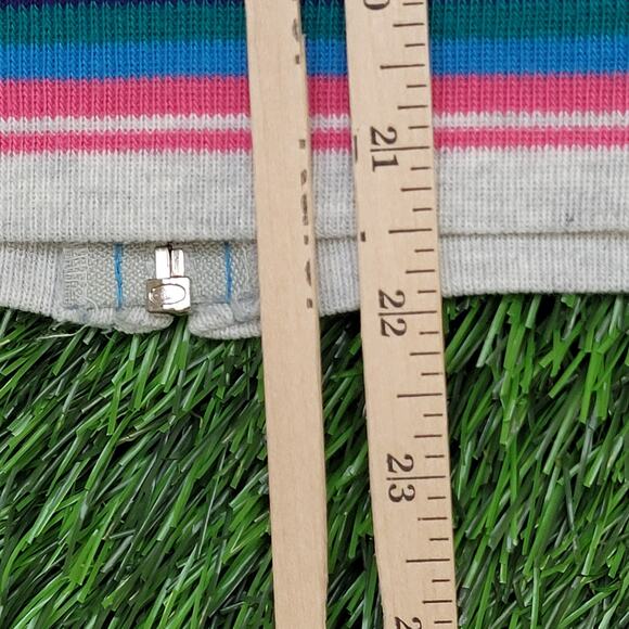 Vintage 90s MOD Blank Zip Hoodie Women Medium 20x21 Blue USA - Picture 5 of 10